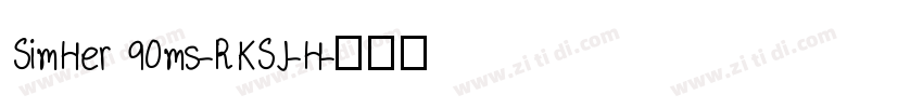 SimHer 90ms-RKSJ-H字体转换